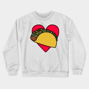 Taco Love (Large Print) Crewneck Sweatshirt